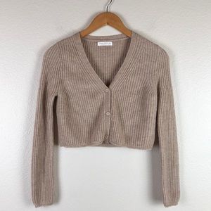Miss Love Beige Cropped Cardigans